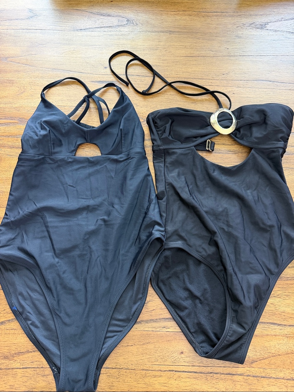 Black one piece perfect for camp x2 size small can sell together or separate